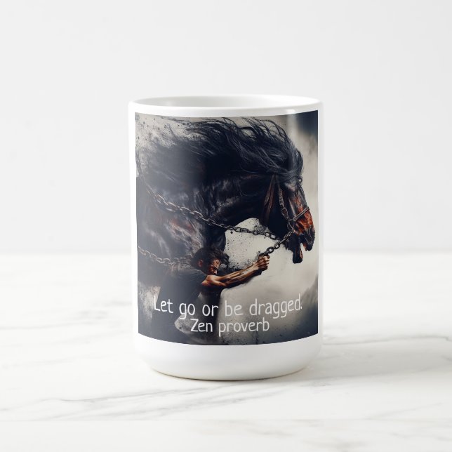 "Låt gå eller dra" och Rage Horse Kaffemugg (Center)