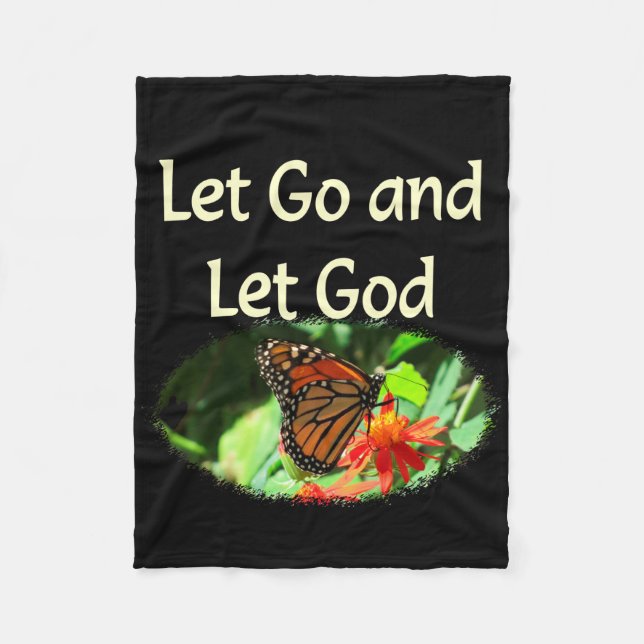 LÅT GÅ OCH LÅT GOD BUTTRYCKLIG UTFORMNING FLEECEFILT (Framsidan)