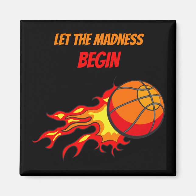 Låt Galenheta Basketball Black börja. Magnet (Framsidan)