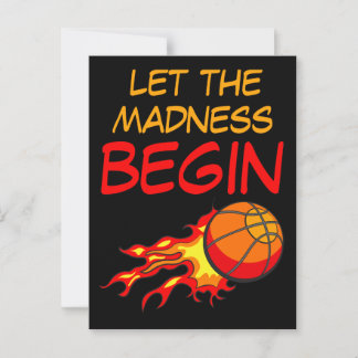 Låt Galenheta Basketball Boll i Flames. Vykort