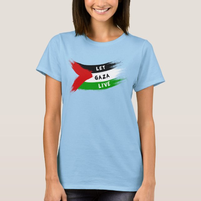 Låt Gaza leva T Shirt (Framsida)
