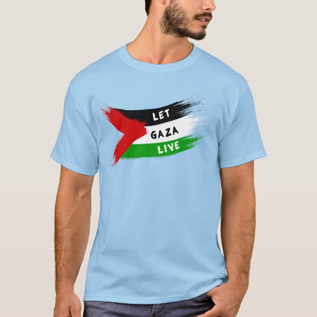 Låt Gaza leva T Shirt (Framsida)
