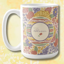 Låt Glädje Blomma – Blommig Kaffemugg Med Inspirer