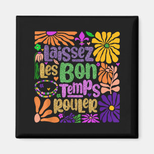 Låt Goda Tider Rulla New Orleans Boho Mardi Gr Magnet