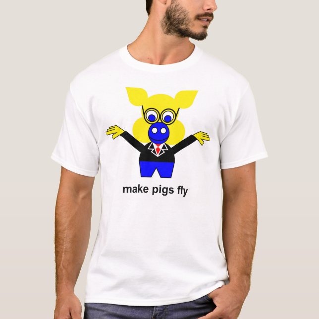 Låt grisar flyga t shirt (Framsida)