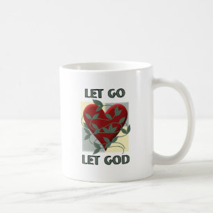 Låt Gud återvinna Slogan citera Red Heart Kaffemugg