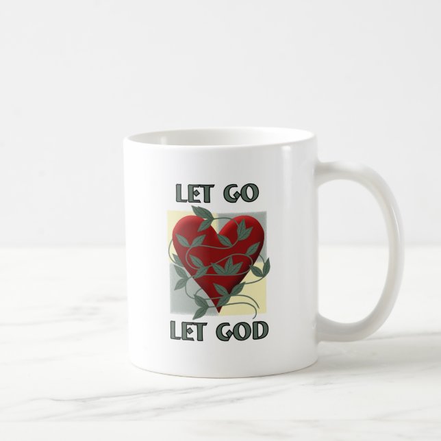 Låt Gud återvinna Slogan citera Red Heart Kaffemugg (Höger)