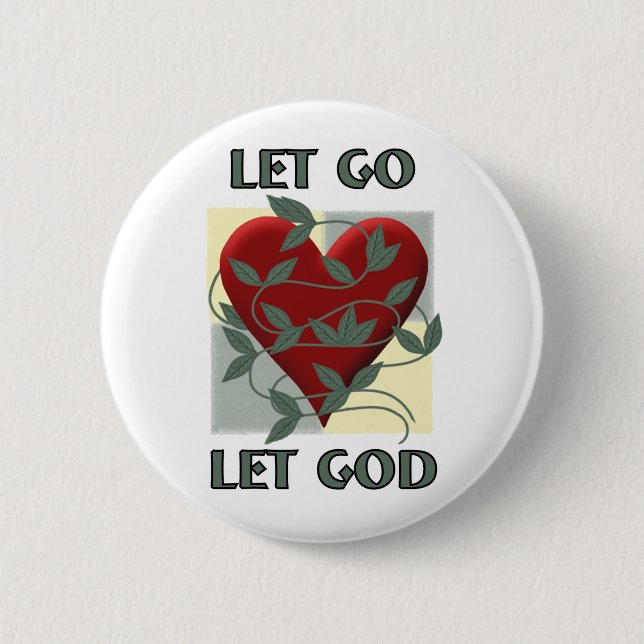 Låt Gud återvinna Slogan citera Red Heart Knapp (Framsida)