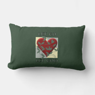 Låt Gud återvinna Slogan citera Red Heart Lumbarkudde
