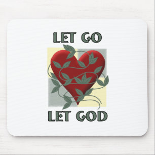 Låt Gud återvinna Slogan citera Red Heart Musmatta