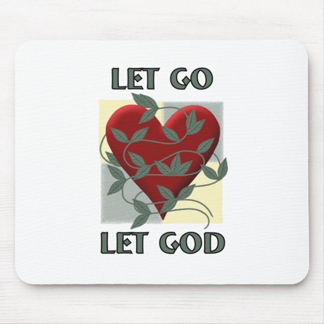 Låt Gud återvinna Slogan citera Red Heart Musmatta (Framsidan)