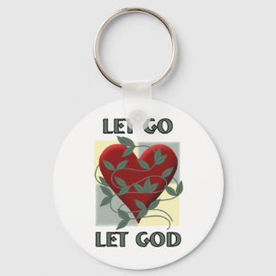 Låt Gud återvinna Slogan citera Red Heart Nyckelring
