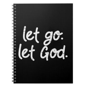 Låt gud Jesus Faith Quote Religiösa Christi Anteckningsbok