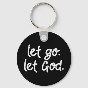 Låt gud Jesus Faith Quote Religiösa Christi Nyckelring