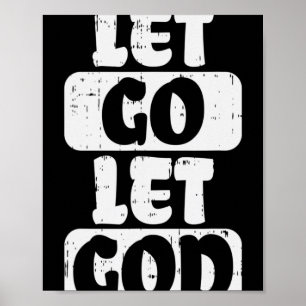 Låt gud Jesus Faith Quote Religiösa Christi Poster