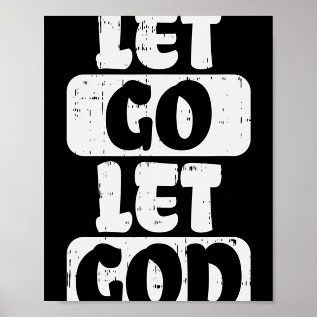 Låt gud Jesus Faith Quote Religiösa Christi Poster (Framsidan)
