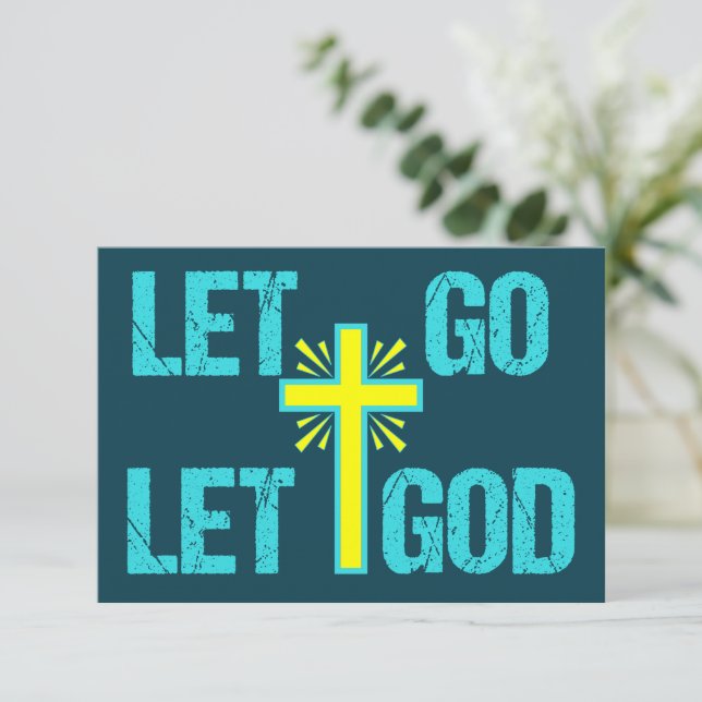 Låt Gud låta det kristna inspirationskortet (Stående Fram)