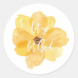 Låt Gud låta Kristanity Faith Bible Jesus Runt Klistermärke