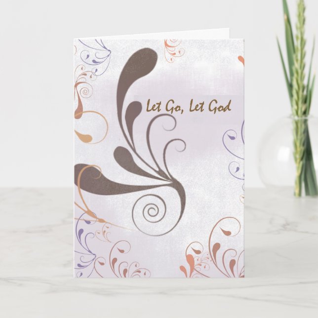 Låt Gud swirls återhämta sig från födelsedagen. Kort (Framsida)