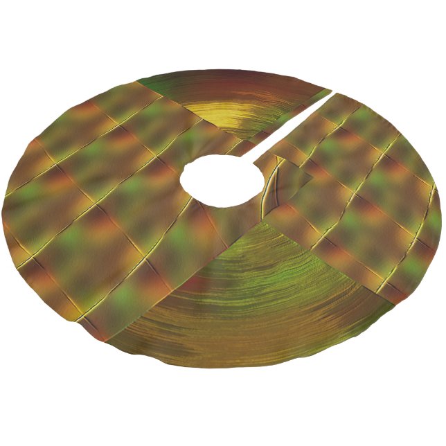 "Låt Guld & Grönt spela" Julgran Skirt Julgransmatta Borstad Polyester (Vinklad)