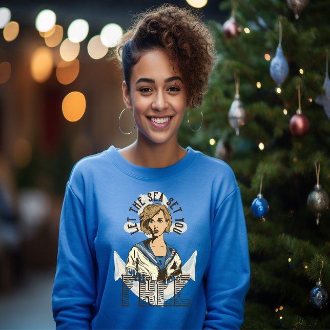 Låt havet befria dig från T-Shirt Lång Ärmad Tröja (Skapare uppladdad)