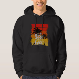 Låt Havet Frigöra Dig | Vintage Retro Solnedgång Hoodie