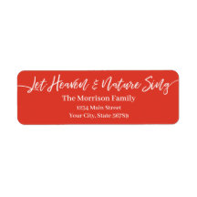 Låt Heaven & Nature Sjunga white script red