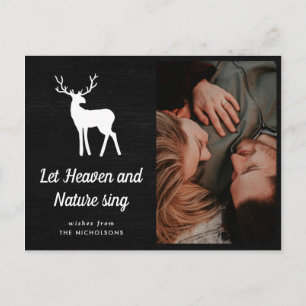 Låt Heaven och Natur Sjunga White Antler Foto Vykort