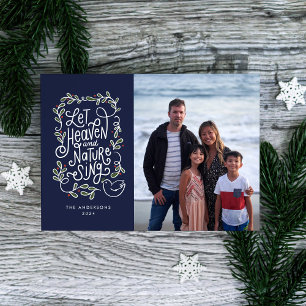 Låt Heaven och Nature Sjunga Photo Julkort