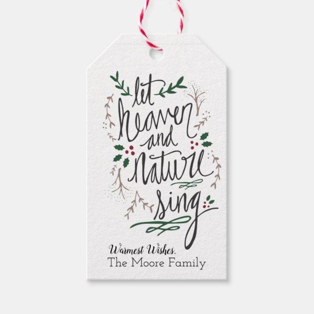 Låt Heaven Sjunga jul-Märkrn Presentetikett (Framsidan)