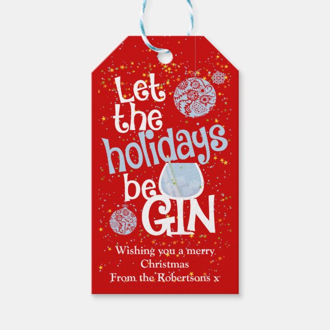 Låt Helgdagarna bli en fin jul Presentetikett (Framsidan)