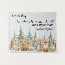 Låt henne sova på Woodland Animal Feminine Nursery
