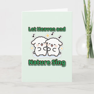 Låt himlen och naturen sjunga jul lamm kort