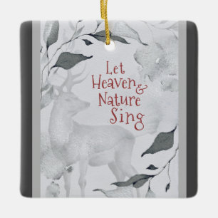 Låt himlen och naturen Sjunga, jul Sång Julgransprydnad Keramik