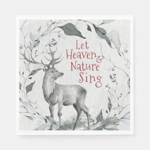 Låt himlen och naturen Sjunga, jul Sång Pappersservett