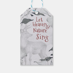 Låt himlen och naturen Sjunga, jul Sång Presentetikett