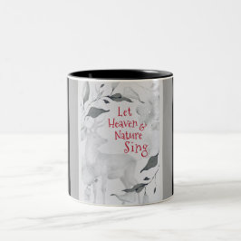 Låt himlen och naturen Sjunga, jul Sång Två-Tonad Mugg