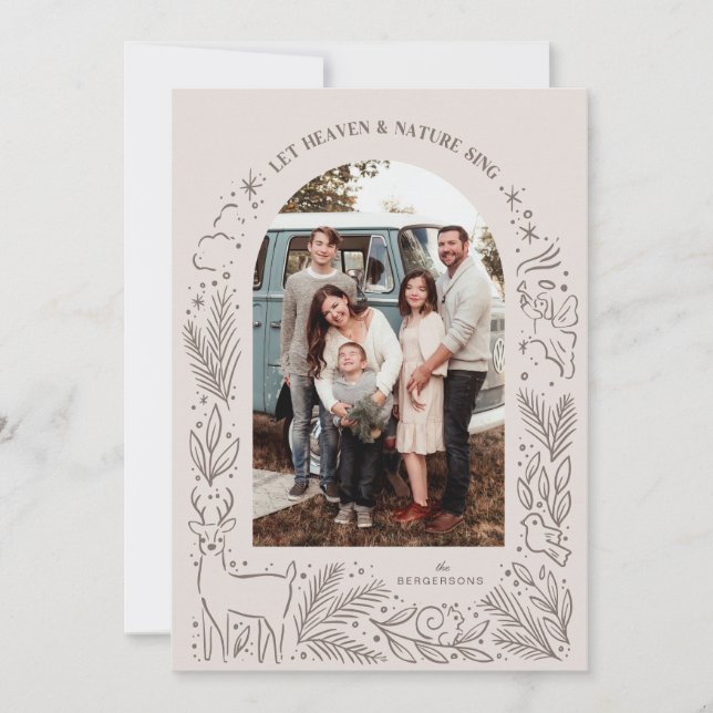 Låt himlen och naturen sjunga julkort (Framsida)