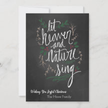 Låt himlen och naturen Sjunga julkort