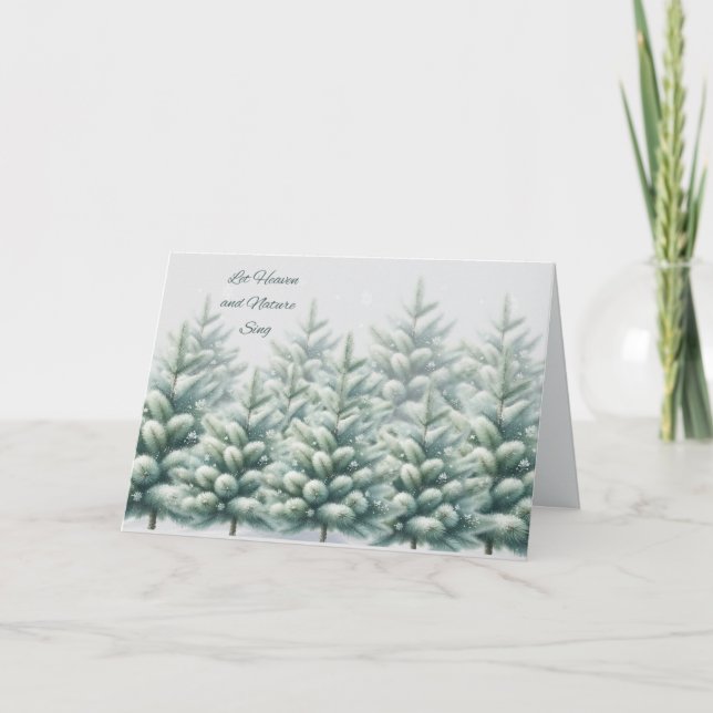 Låt himlen och naturen sjunga julkort kort (Framsida)