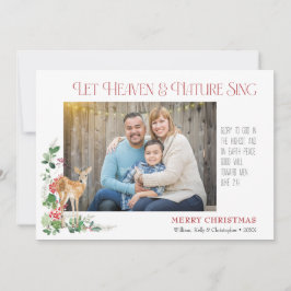 Låt himlen och naturen sjunga platt julkort