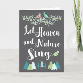 Låt himmel och naturen sjunga kristen jul helgkort