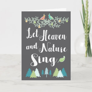 Låt himmel och naturen sjunga kristen jul helgkort