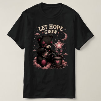 Låt hoppet växa Retro-sydd teddybjörn T Shirt