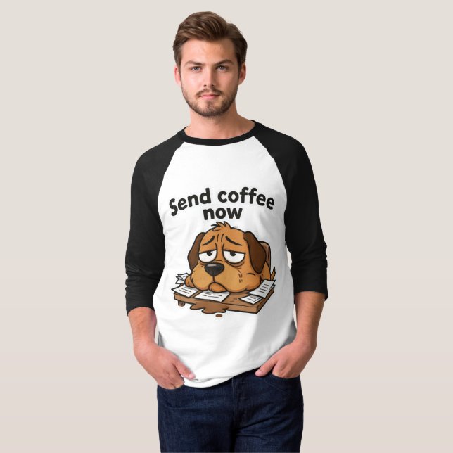 Lat Hund Meme Tecknad T-Shirt (Hel framsida)