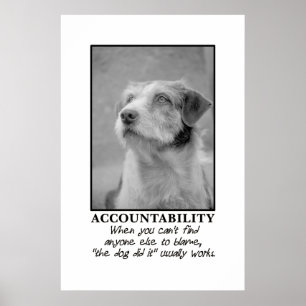 Låt hunden ta klander för dina fisar [XL] Poster