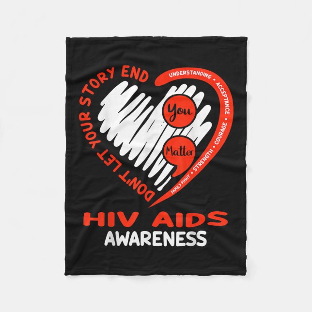 Låt inte din berättelse sluta upp med Aids-medveta Fleecefilt (Framsidan)