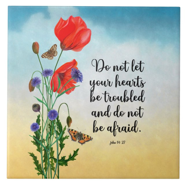 Låt inte dina hjärtan bli besvärad kakelplatta (Framsidan)