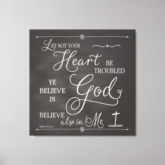 Låt inte ditt hjärta störas canvastryck (Framsida)