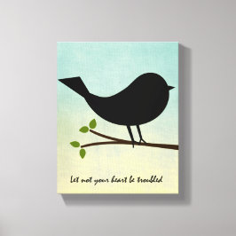 Låt inte ditt hjärta vara en tubform, bibelverse canvastryck